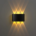 Alles Çift Yönlü 3'lü Duvar Aplik Amber Renk Dekoratif Dış Mekan 10 Watt LED Aydınlatma