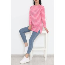 Shopamani Çizgili Tunik Pembe - 11313.1567.