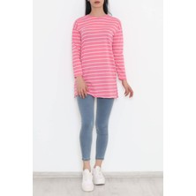 Shopamani Çizgili Tunik Pembe - 11313.1567.