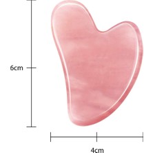 KFC Home Doğaltaş Pembe Kuvars Kalp Gua Sha Yüz Masaj Aleti