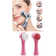 KFC Home Çift Taraflı Yüz Temizleme Fırçası+3d Yüz Masaj Aleti