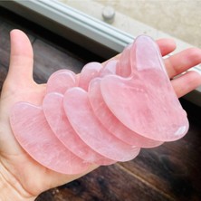 KFC Home Orjinal Pembe Kuvars Gua Sha Yüz Masaj Taşı