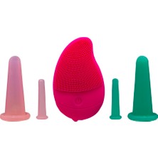 KFC Home Silikonlu Masaj Kupası ve Yüz Temizleme Aleti Kuru Kupa 2'li, 2 Set