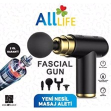 KFC Home Masaj Tabancası Titreşimli Sporcu Masaj Aleti 4 Başlık 6 Fonksiyon