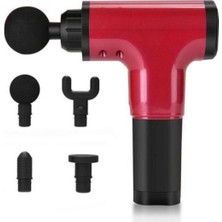 KFC Home Unisex Kırmızı Darbeli Titreşimli Tabanca Masaj Aleti Kas Rahatlatıcı