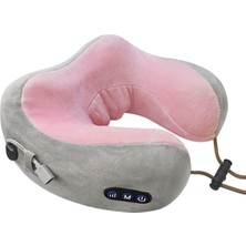 KFC Home Şarjlı Boyun Masaj Aleti Yastık Boyunluk U Şeklinde Pembe Terapi Masajı