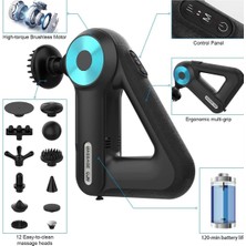 KFC Home 12 Başlıklı Profesyonel Masaj Tabancası Çok Fonksiyonlu