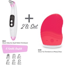 KFC Home Yüz Bakım Seti - 0522 Siyah Nokta Temizleyici + 0158 Masaj Cihazı - Kırmızı