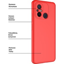 Case World Xiaomi Redmi 12C ile Uyumlu Kapak Kamera Korumalı Içi Kadife Lansman Silikon Kılıf - Siyah