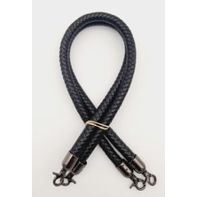 Angel Çanta Aksesuar Kadınlar İçin Angel Siyah Örme Çanta Aksesuar Füme Metal Sapı ile Kullanışlı Çanta