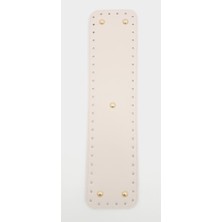 Angel Çanta Aksesuar Suni Deri Krem Renk 40X10 cm Dikdörtgen Çanta Tabanı Light Gold Aparatlı