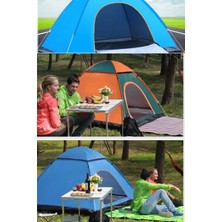 Utelips 4 Kişilik Otomatik Çadır 10 Saniyede Kurulum Büyük Boy Taşıma Çantalı Kapı Sineklikli Kamp Outdoor