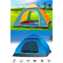 Utelips 4 Kişilik Otomatik Çadır 10 Saniyede Kurulum Büyük Boy Taşıma Çantalı Kapı Sineklikli Kamp Outdoor