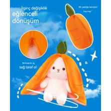 Yingnuo 20CM Karikatür Çilek Tavşan Meyve Peluş Oyuncak Havuç Tavşan Bebeğe Dönüştü (Yurt Dışından)