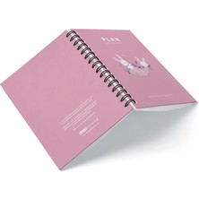 Deep Notebook Süresiz Planlayıcı Ajanda A5 Spiralli Şemsiye İçinde Tavşanlar Maskot Tasarımı