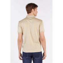 Romano Botta Erkek Bej Jakarlı Kısa Kol Polo Yaka T-Shirt