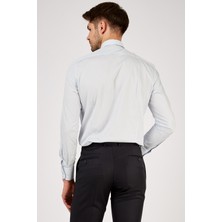 Romano Botta Erkek Açık Mavi Düz Slim Fit Uzun Kol Gömlek