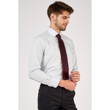 Romano Botta Erkek Açık Mavi Düz Slim Fit Uzun Kol Gömlek