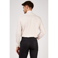 Romano Botta Erkek Açık Pembe Düz Slim Fit Uzun Kol Gömlek