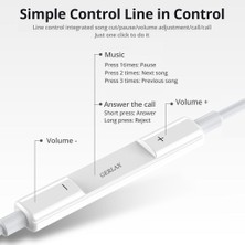 Gerlax Orjinal Ses Kalitesinde Beyaz Lightning Kablolu iphone Uyumlu Kulaklık, Mikrofonlu,iphone 14 Uyumlu Kulaklık