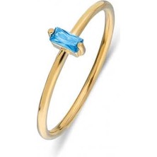 Gümüşcüm Baget Taşlı Bayan Gümüş Yüzük