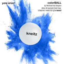 Kneitz Colorball Cinsiyet Belirleme Topu , Baby Shower Top , Cinsiyet Partisi Topu , Toz Boya Dolu Top Mavi