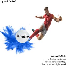 Kneitz Colorball Cinsiyet Belirleme Topu , Baby Shower Top , Cinsiyet Partisi Topu , Toz Boya Dolu Top Mavi