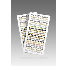 Artikel 2' Li Şekiller Tırnak Dövmesi,Tırnak Tattoo, Nail Art, Tırnak Sticker