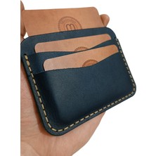Minimalim Leather Craft Hakiki Deri El Yapımı  5 Bölmeli Gerçek Deri Kartlık