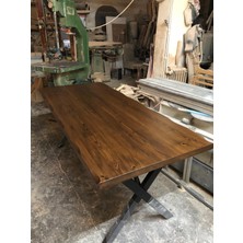 Bintaş Mobilya Kütük Masa Ceviz Rengi 180X80.CM
