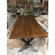 Bintaş Mobilya Kütük Masa Ceviz Rengi 180X80.CM
