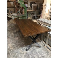 Bintaş Mobilya Kütük Masa Ceviz Rengi 180X80.CM