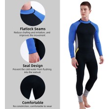 Erkekler Için 3mm Neopren Wetsuit Geri Zip Tam Vücut (Yurt Dışından)