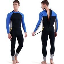 Erkekler Için 3mm Neopren Wetsuit Geri Zip Tam Vücut (Yurt Dışından)