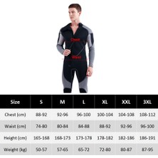 Erkekler Için 3mm Neopren Wetsuit Ön Zip Tüm Vücut (Yurt Dışından)