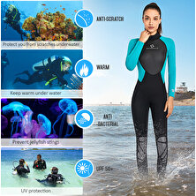 Dive & Sail 3mm Kadın Neopren Wetsuit Şnorkelle Dalış Tüplü Sörf (Yurt Dışından)