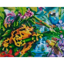 Hi Stone 5d Elmas Taş Işleme Kiti 30X40 cm Yağmur Ormanı Hayvanları Desen