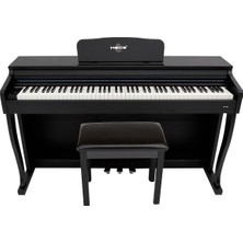 Marcia MK-880 BK Dijital Konsol Piyano (Bluetooth, Tuş Hassasiyeti, 88 Tuşlu, Kapaklı) - Kulaklık ve Tabure Hediyeli