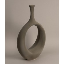 Koza Home Galante Özel Taş Doku Yeşil İskandinav Seramik Vazo 10x30x35cm 6269