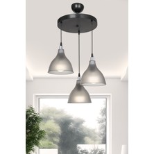 Modelight Ronda 3lü Çember Avize Füme