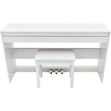 Köhner SLP-245 WH Dijital Konsol Piyano, Bluetooth, Tuş Hassasiyeti, 88 Tuşlu, Kapaklı (Kulaklık ve Tabure Hediyeli)