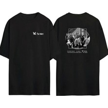 The Wert Unisex He Shall Return Baskılı Siyah Oversize Tshirt