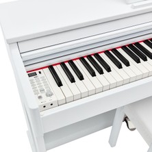 Köhner SLP-275 WH Dijital Konsol Piyano, Bluetooth, Tuş Hassasiyeti, 88 Tuşlu, Kapaklı (Kulaklık ve Tabure Hediyeli)