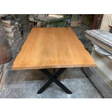 Bintaş Mobilya Naturel Kayın Ağacı Kütük Masa 85X140.CM