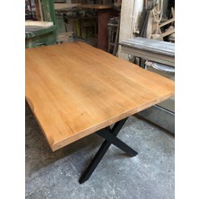 Bintaş Mobilya Naturel Kayın Ağacı Kütük Masa 85X140.CM