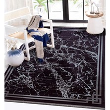 Halıca Işık Kadife Velvet PS487 Gri Dekoratif Yıkanabilir Kaymaz Taban Kilim