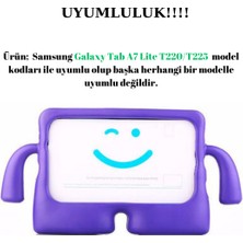 Wowacs Samsung Galaxy Tab A7 Lite (TT220/T225) ile Uyumlu Silikon Kollu Çocuklar Için Tablet Kılıfı