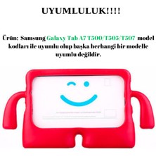 Wowacs Samsung Galaxy Tab A7 SM-T500 (T505/T507) ile Uyumlu Silikon Kollu Çocuklar Için Tablet Kılıfı