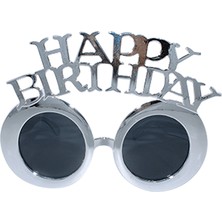 Kidspartim Parti Gözlük Gümüş Happy Bırthday