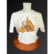 UMT 3D Print Erkek O Yaka 100 % Pamuk T-Shirt